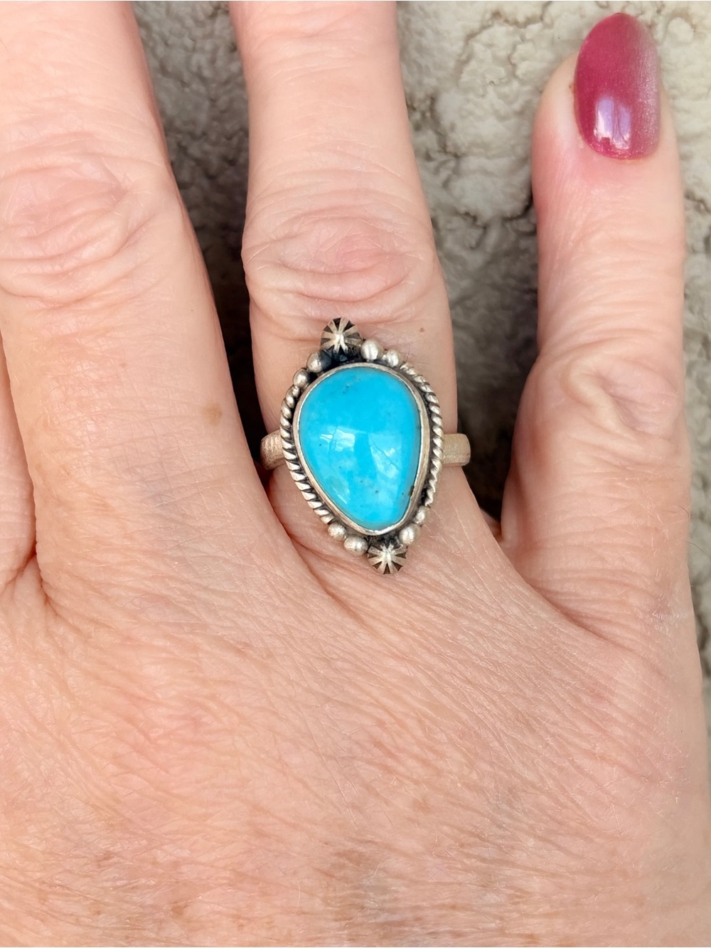 925 Sterling Silver Tonopah Turquoise Ring